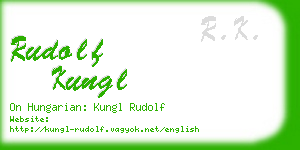 rudolf kungl business card